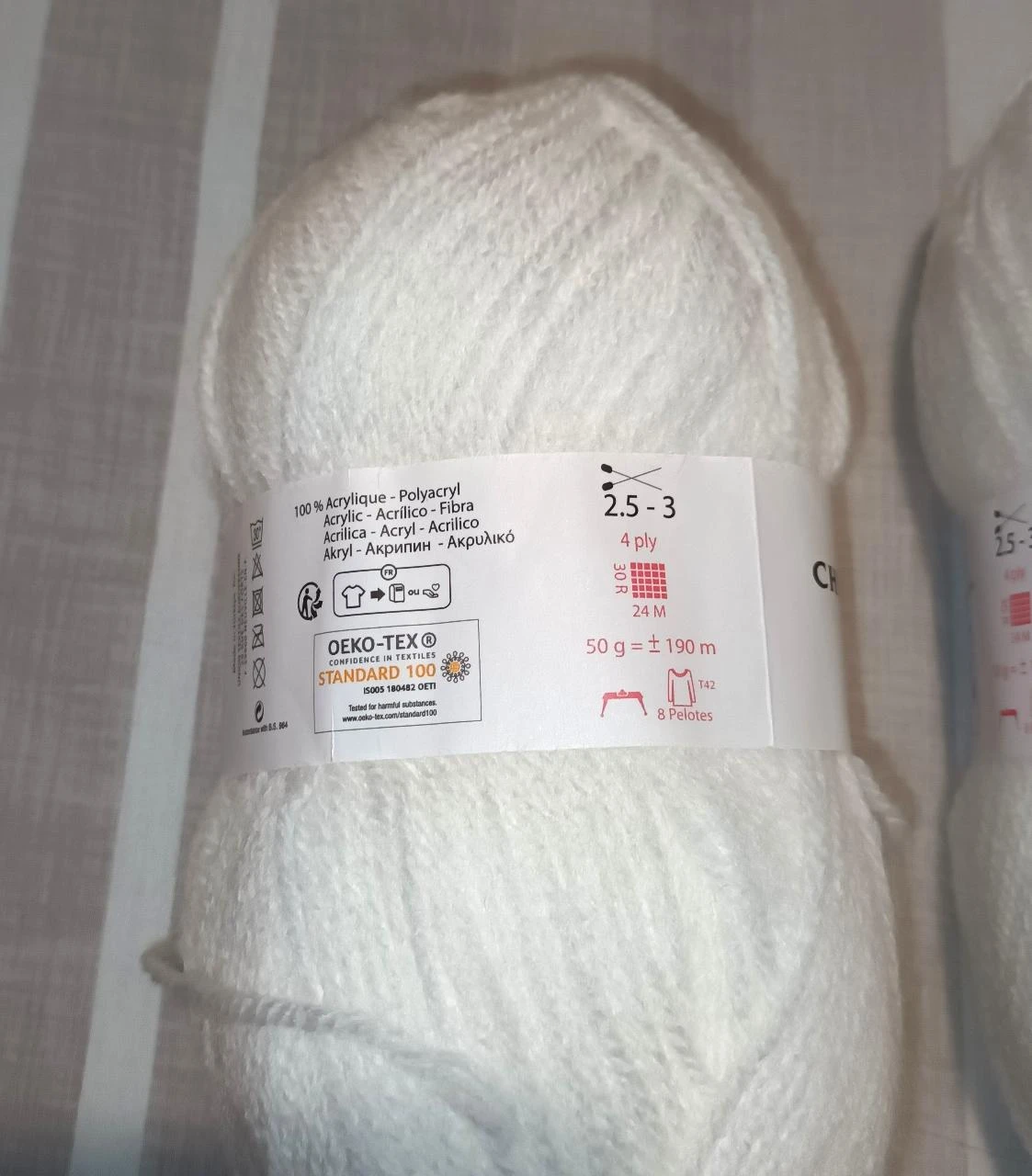 Lote de 3 bolas de lã branca – photo 2